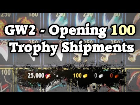 GW2 - 100 Trophy Shipments Opening | JessTheStardustCharr