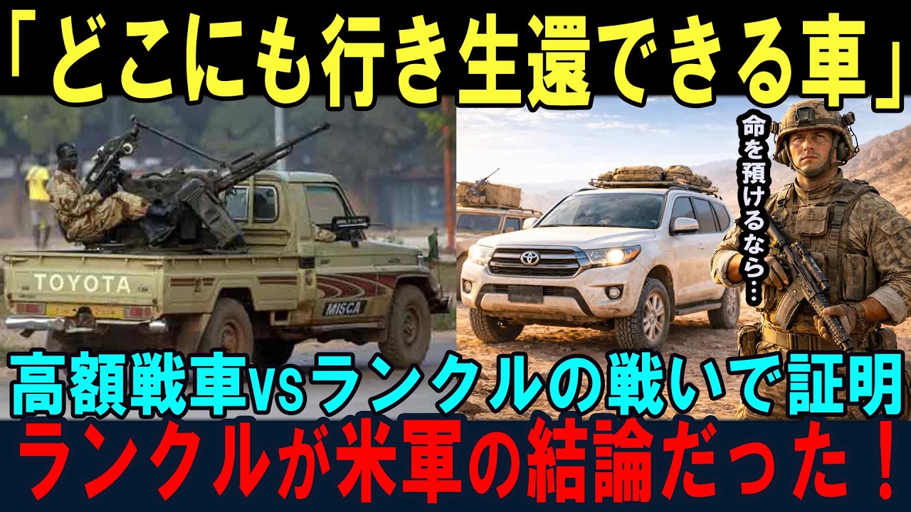 【海外の反応】「もうランクルしか信じられない」米軍特殊部隊が日本車を正式採用！!ハンヴィーも戦車も砂漠で完敗した衝撃の理由