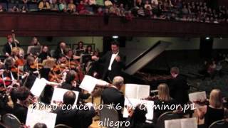 piano concerto #6 in G minor in 3 movements
