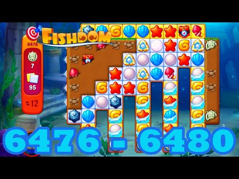 Fishdom Level 6476 - 6480 HD Walkthrough | 3 match puzzle | gameplay | android | 6477 | 6478 | 6479