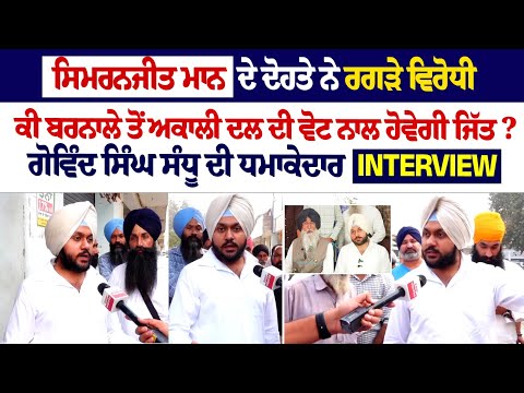 ਸਿਮਰਨਜੀਤ ਮਾਨ ਦੇ ਦੋਹਤੇ ਨੇ ਰਗੜੇ ਵਿਰੋਧੀ, ਕੀ ਬਰਨਾਲੇ ਤੋਂ ਅਕਾਲੀ ਦਲ ਦੀ ਵੋਟ ਨਾਲ ਹੋਵੇਗੀ ਜਿੱਤ? Govind Sandhu