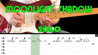 MOONLIGHT SHADOW - Guitar lesson - Guitar intro &amp; solo (with tabs) - Mike Oldfield - fast &amp; slow