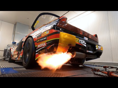Tegiwa Tsuki Supercharged Honda NSX (K22 Bourne HPP Engine) first dyno power run!! BHP??!!