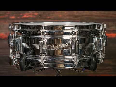 Rogers 5x14" Dynasonic Chrome-Over-Brass Snare Drum - 1960s (5-Line) image 18