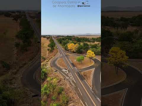 GOIAPORÀ DISTRITO DE AMORINÓPOLIS GOIÁS, PROJETO VISÃO AÉREA - TREVO DE ENTRADA / O IPÊ AMARELO.