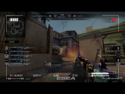 Eanix hwinn 1v5 against Guerrilla Tactics for ESEA Premier