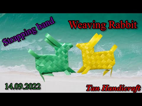 Tutorial ke 1049 - weaving rabbit bookmark ( strapping band )
