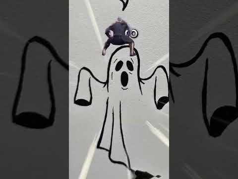 How To draw a GHOST for HALLOWEEN! #shorts #memes #usa #drawing