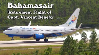 Bahamasair | Capt. Vincent Beneby Retirement with Flyby and Water Salute | Oct 2023