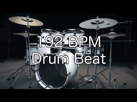 192 BPM Rock Drum Beat for Musical Practise