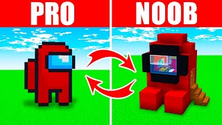 Minecraft NOOB vs. PRO: SWAPPED IMPOSTOR HOUSE BUILD in Minecraft (Compilation)