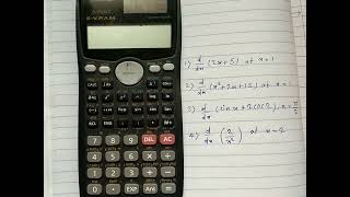 How to find Derivative in Scientific Calculator fx-991ms