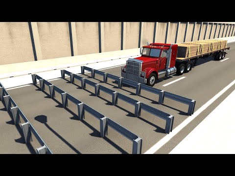 Consecutive Guardrails High Speed Crash Testing - BeamNG DRIVE | MR KDS
