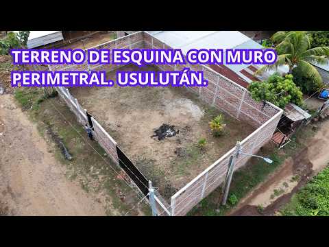 SE VENDE TERRENO DE ESQUINA CON MURO PERIMETRAL/LA CONCORDIA, JIQUILISCO, USULUTÁN. EL SALVADOR.