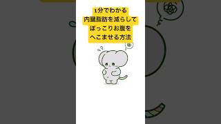 内臓脂肪を減らしてぽっこりお腹をへこませる方法 #ゆっくり解説 #ダイエット #やせる #豆知識 #一分でわかる