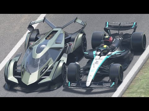 Thumbnail for Mercedes F1 vs Lamborghini Lambo V12 Vision Gran Turismo at Monza by Lamborghini Lambo V12 Vision Gran Turismo