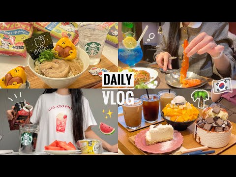[VLOG]Juggling pastry chef and YouTube👩🏻‍🍳busy week👩🏻‍🍳SANRIO RAHMEN🍜🎀Shin-Okubo🇰🇷