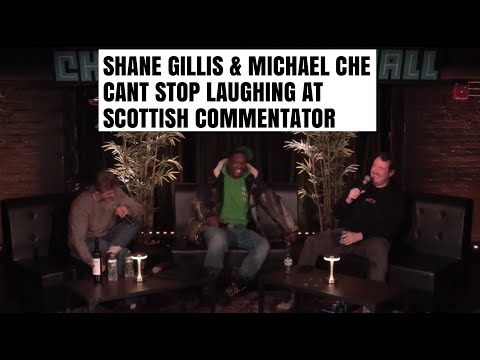 Shane Gillis and Michael Che Cant Stop Laughing at Scottish Announcer