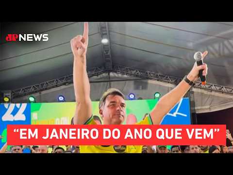 Flávio afirma que pretende receber faixa presidencial de Jair Bolsonaro