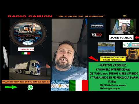 GASTON VAZQUEZ CAMIONERO INT. ARGENTINO DE TANDIL VIVIENDO Y TRABAJANDO EN FIORENZUOLA D´ARDA ITALIA