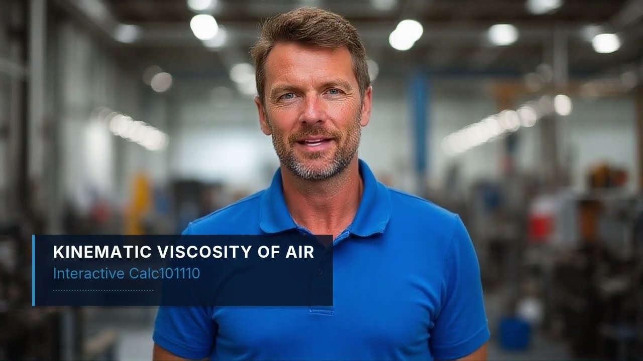 Kinematic Viscosity Of Air Interactive Calculator