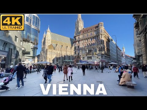 Vienna Walk, Austria -  November 2022 Walking Tour 4K UHD , ASMR