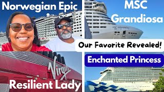 4 Cruise Lines in 5 months?!  Our Favorite Ship Revealed!