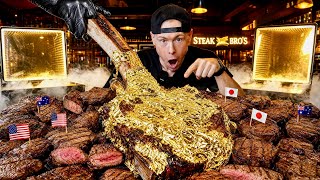 GOLDENE XXL STEAKS? 😱 Weltreise mit Premium Fleisch - WORLD GOLDEN STE