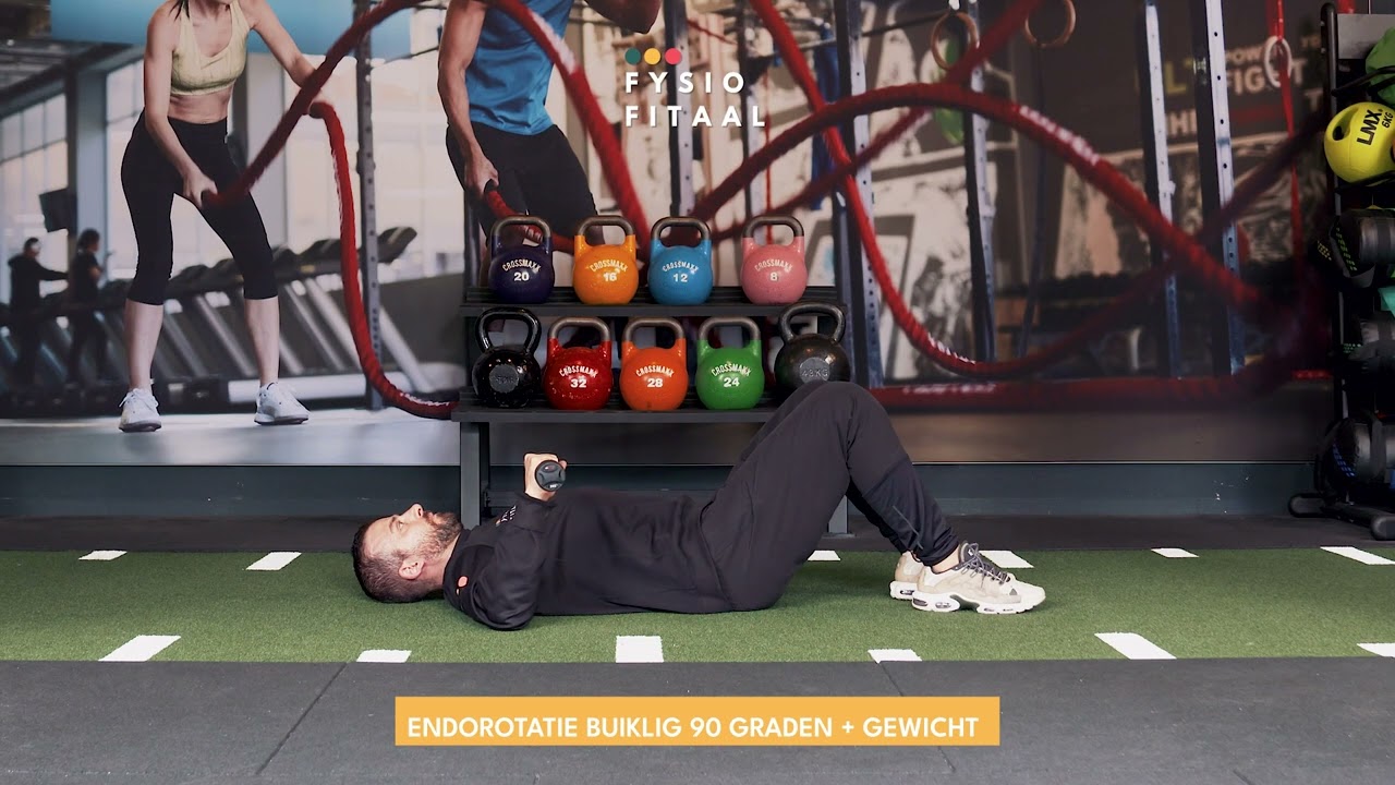 Video thumbnail: Endorotatie ruglig 90 graden + gewicht — instructievideo