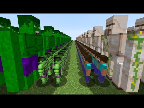 HULK ORDUSU VS HEROBRİNE ORDUSU 😱 - Minecraft
