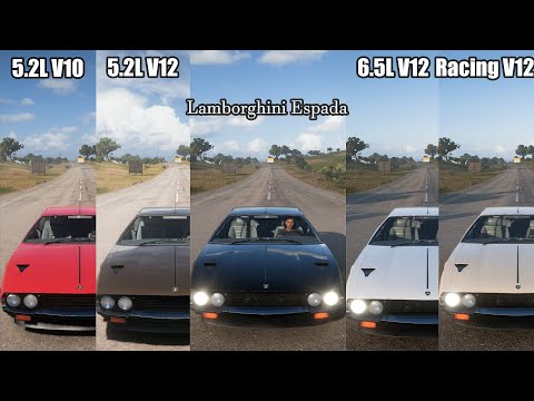 Thumbnail for Forza Horizon 5 || All Engine Swap Top Speed Test 1973 Lamborghini Espada 400 GT || by Lamborghini Espada