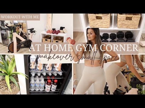 MAKEOVER AT HOME GYM CORNER | SMALL SPACE TRANSFORMATION | BEFORE AND AFTER FREEBEAT LITBIKE