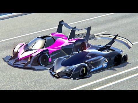 Devel Sixteen GTR 2014 vs Ferrari F80 GTR - Drag Race 20 KM