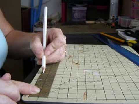 Doll house roof tiles from sandpaper