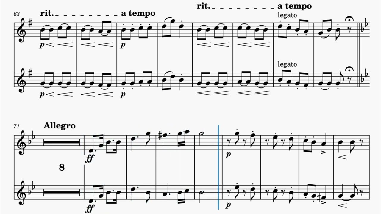 Hungarian Dance No. 5 – 【Oboe 1st&2nd】 Highlight (Score + Audio) :Brahms