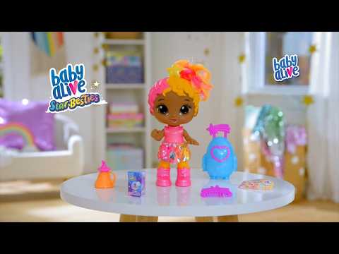 Baby Alive Star Besties Doll, Bright Bella, 8-inch Space-Themed Baby Alive Doll Toy with Accessories for Kids 3 and Up thumbnail