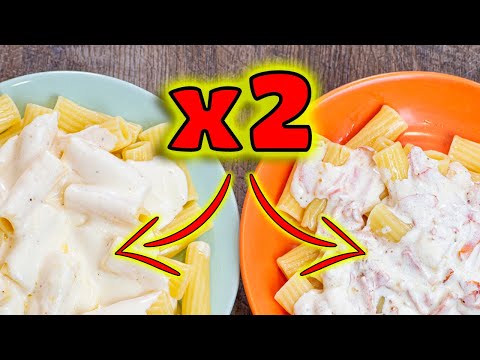 Salsa Alfredo y salsa falsa carbonara