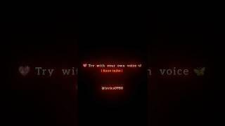 Download lagu Try With Your Own Voice 🦋 || Kaun tujhe 🫂 song lyrics ✨ || #blackscreenstatus #kauntujhe #shorts mp3