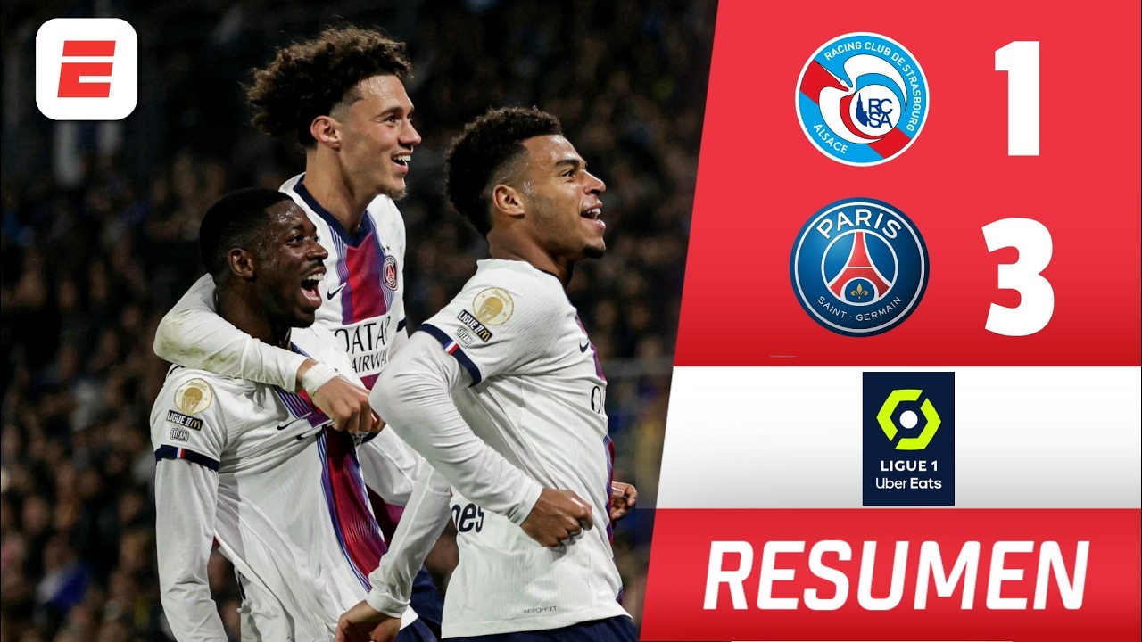 ¡REMONTADA ÉPICA! PSG RESCATA la VICTORIA con goles de DEMBÉLÉ y DOUÉ ante STRASBOURG | Ligue 1
