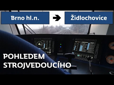 Pohledem strojvedoucího: Brno - Židlochovice "expres" (Panter)