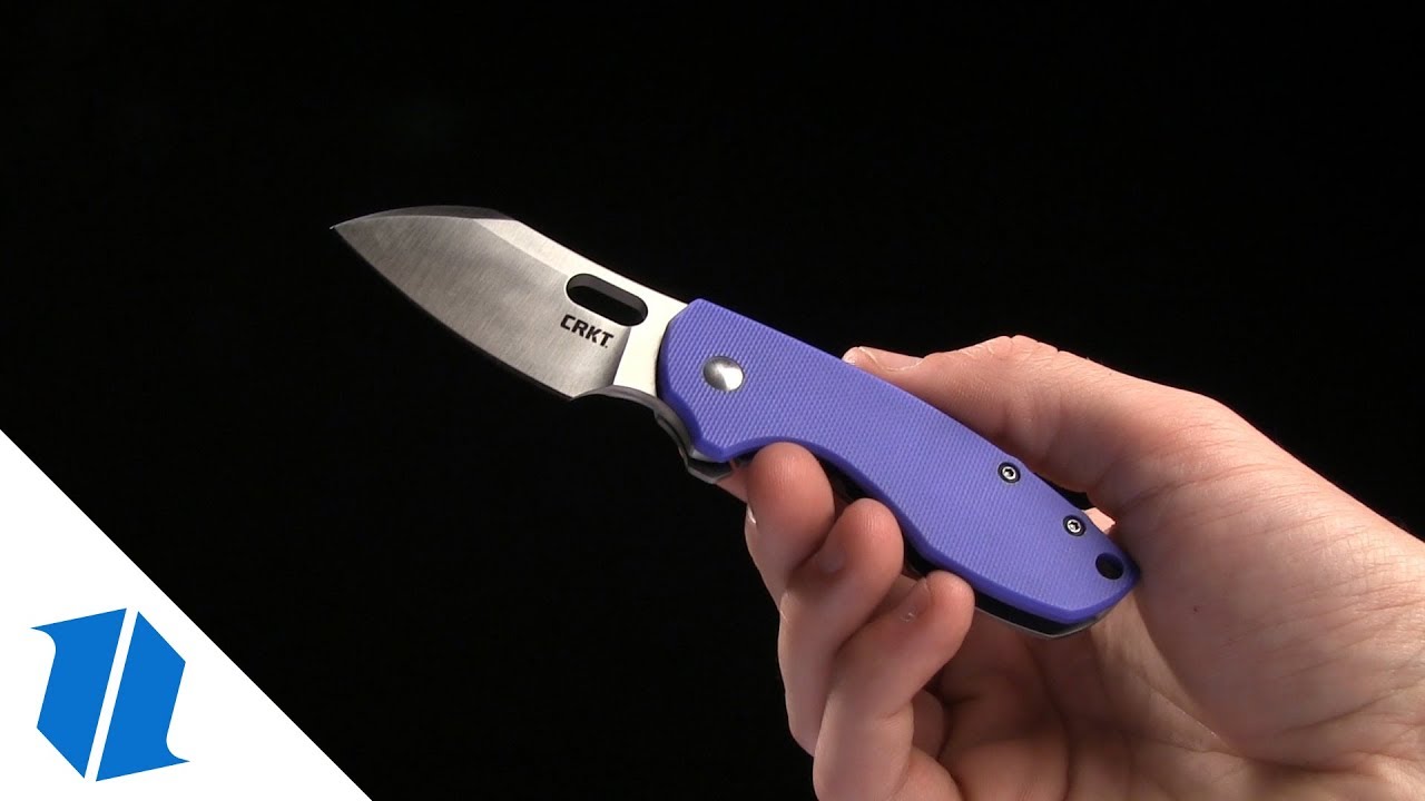 CRKT Pilar Frame Lock Knife Blue G-10 (2.4" Satin) 5311GB