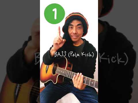 How to play REGGAE BEAT with acoustic guitar #Shorts
