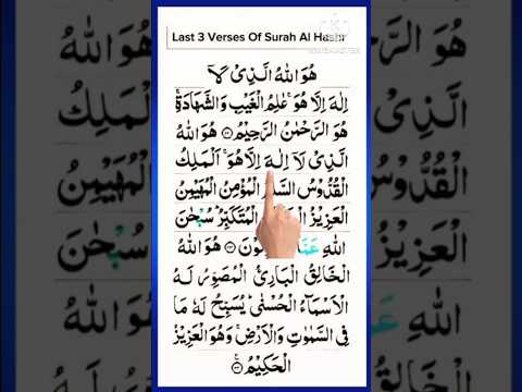 Surah-AL-HASHR🤍      سورۃ الحشر #surahhashrlast3ayat #surahhashr #quranrecitation #qurantilawat