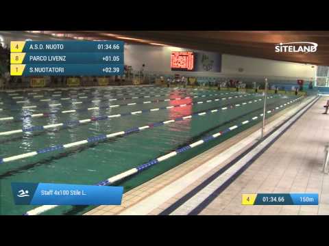 Serie 4 dei Staff 4x100 Stile L.  Assoluti Maschi Master - Campionati Regionali Master 2015 VENETO