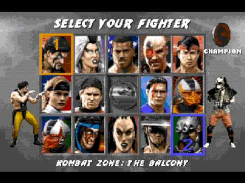 mortal kombat 3 megadrive codes
