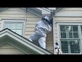 Exterminating a Bald-Faced Hornets Nest on the Top of the Home in Rumson, NJ