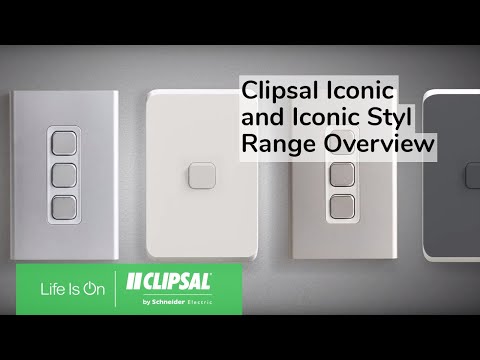 Clipsal Iconic Series Cover Frame - 2 Switches & 2 Sockets - 10 A - RCD - Vivid White - 3025RCD30C-VW