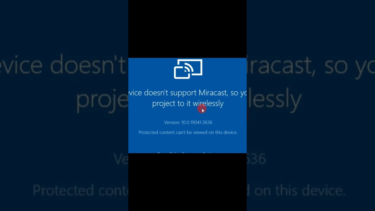 The Device Does Not Support Miracast,so you can not Project to it wirelessly