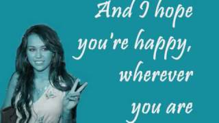 Miley Cyrus- I Hope You Find It (Lyrics On Screen + HQ) !