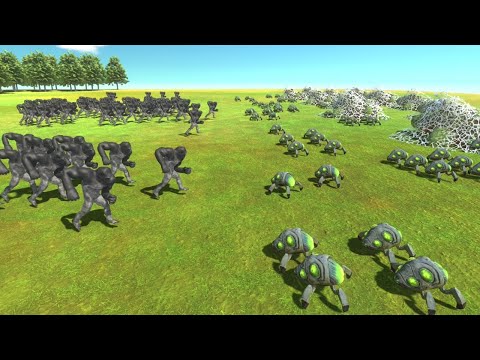 Alien Bugs vs 100 Mutant Primates Army Animal Revolt Battle Simulator